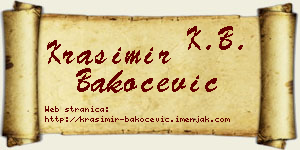 Krasimir Bakočević vizit kartica